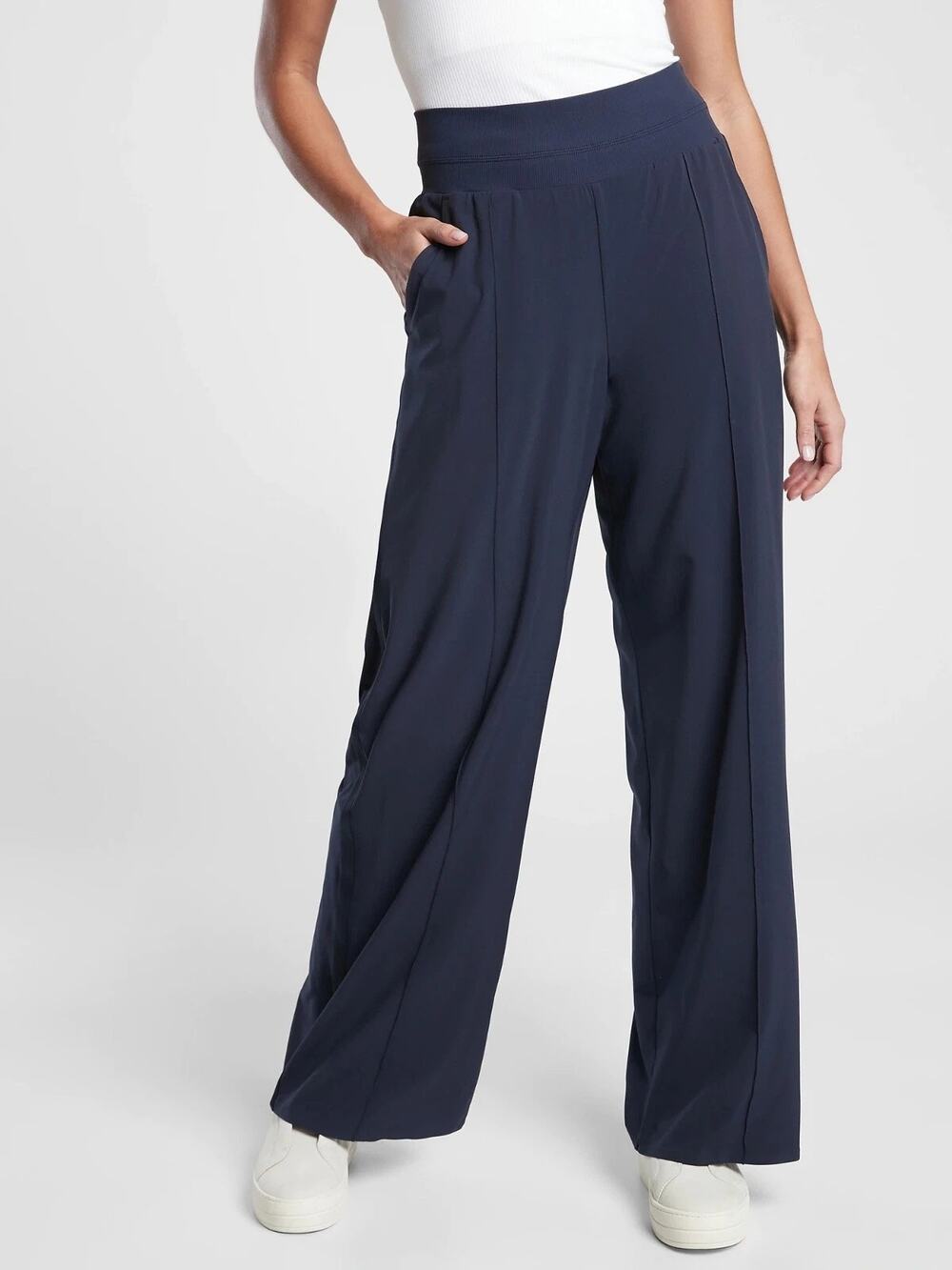 Athleta Nolita Wide Leg Pant in Navy Blue Size 2